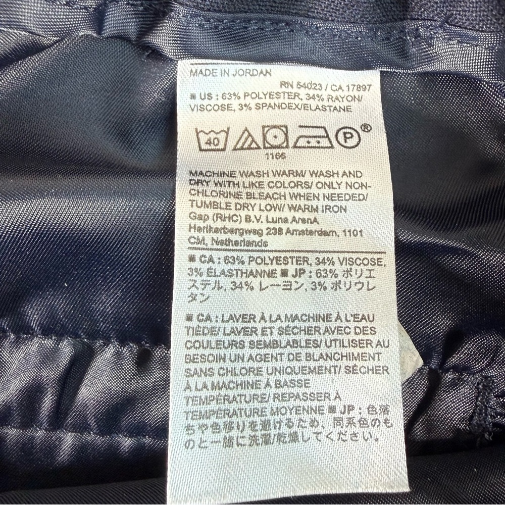 NEW NWT Banana Republic Hayden Navy Blue Tapered Business Casual Pants Size 10 - Picture 9 of 12